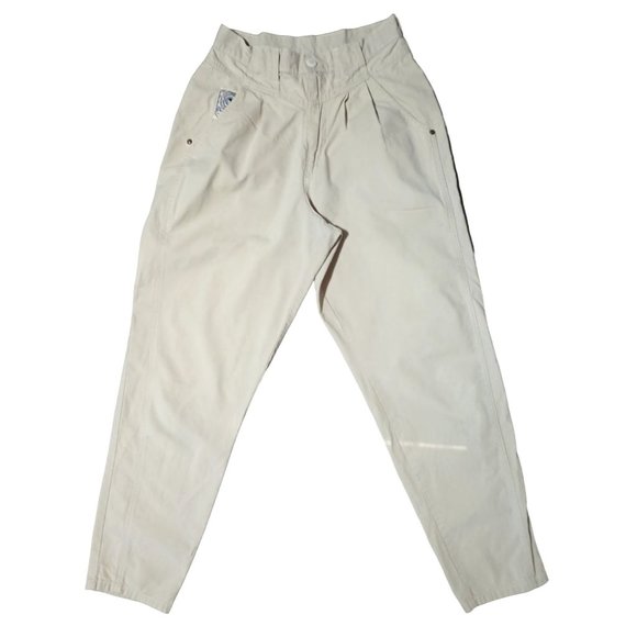 Vintage Cherokee Pants Womens Size 12 Khaki High Waist Rise Mom Made in USA - Picture 2 of 13